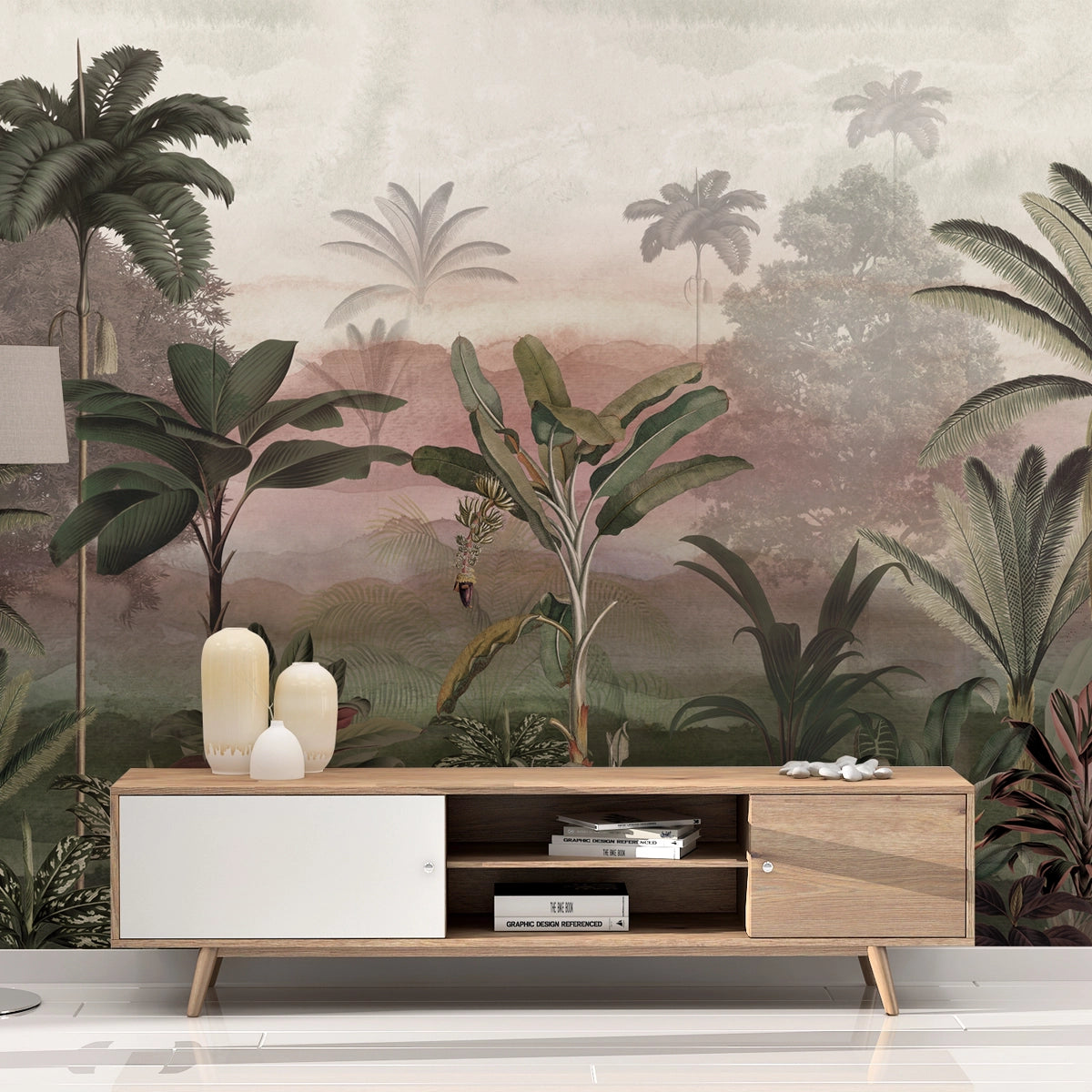 Amazon Dusk | Panoramic Tropical Jungle Mural Wallpaper