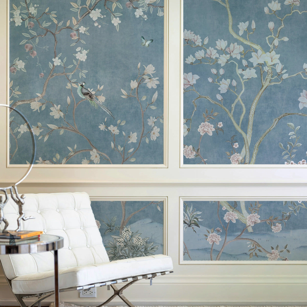 Blue Magnolia | Chinoiserie Floral Wall Mural