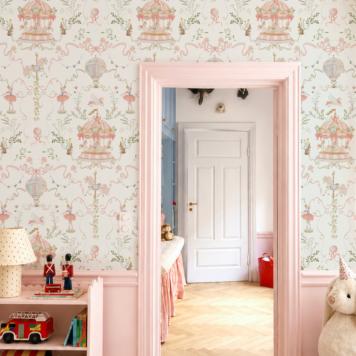 Carousel Dreams | Whimsical Girls' Bedroom Wallpaper