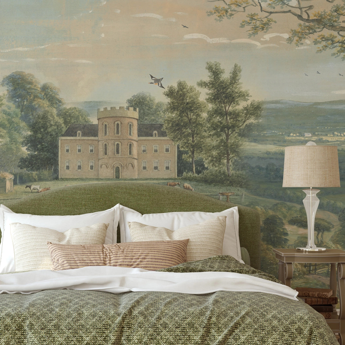 A Day by the Lake | Panoramic Landscape Wall Mural