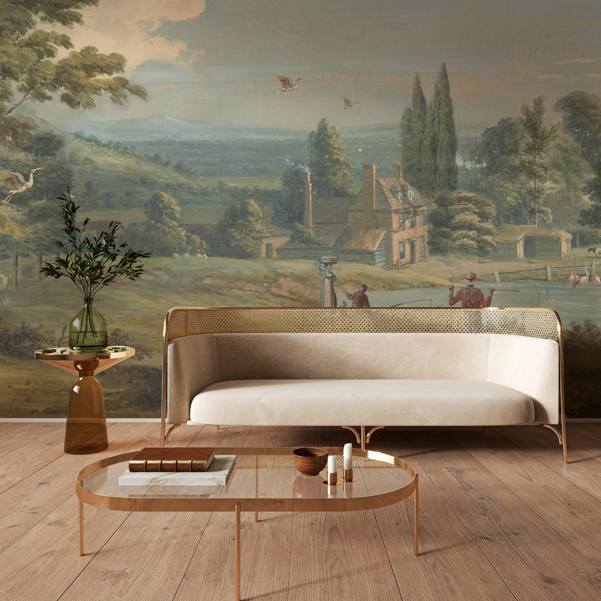 A Day by the Lake | Panoramic Landscape Wall Mural