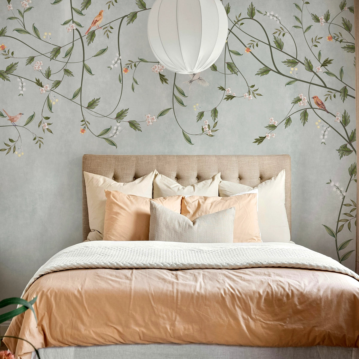 Dancing Tree | Chinoiserie Bird & Blossom Wall Mural