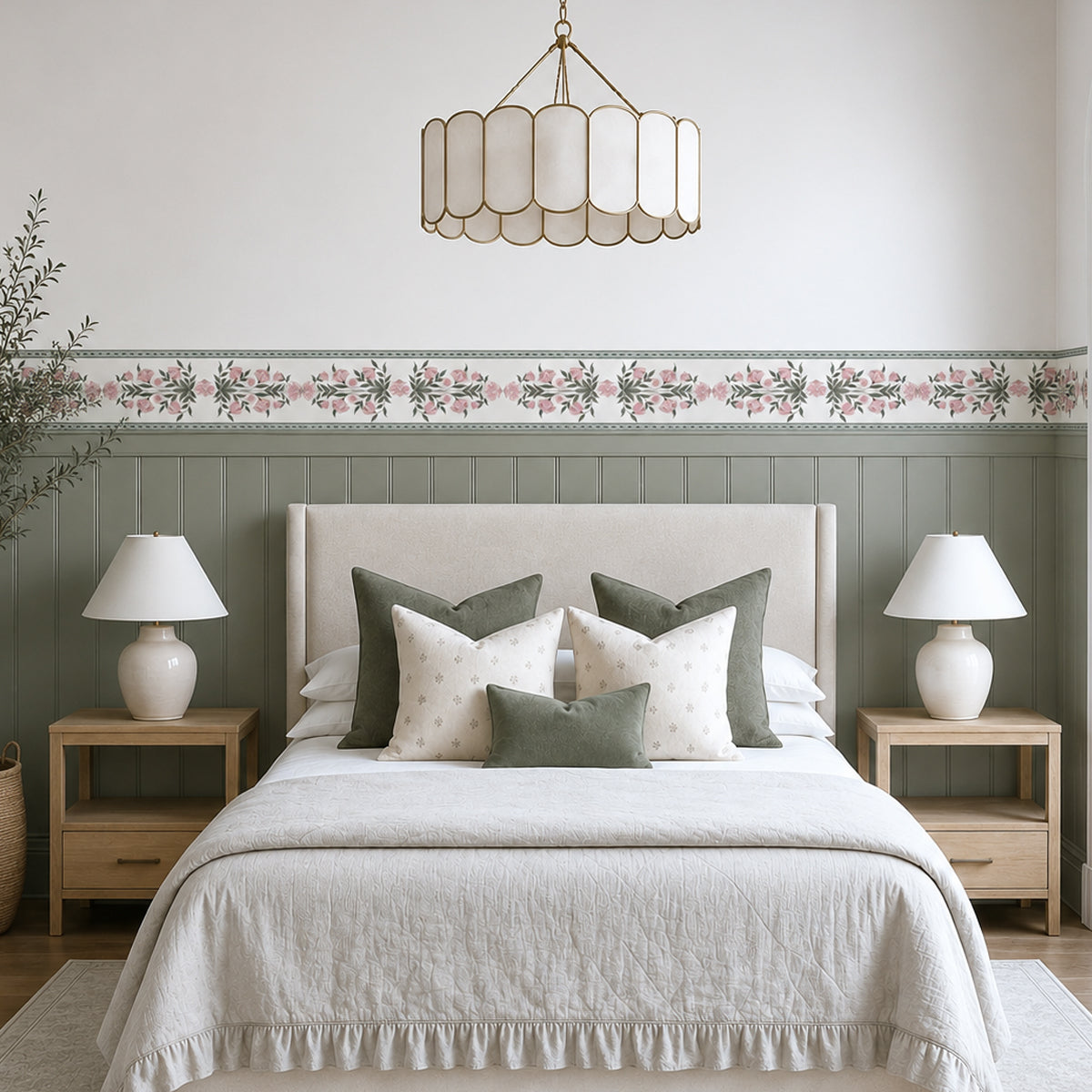 Garden Pillar | Floral Vine Self-Adhesive Border