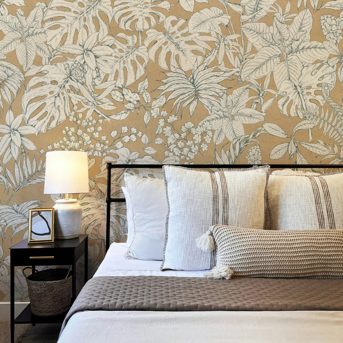 Botanica Kraft Tales | Tropical Leaf Foliage Botanical Wallpaper