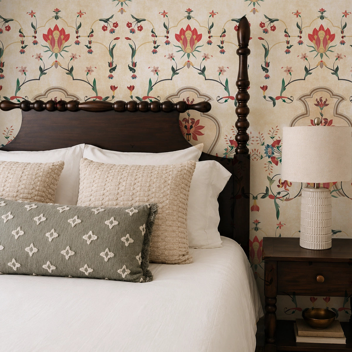 Parchin Kari | Traditional Mughal Floral Wall Mural