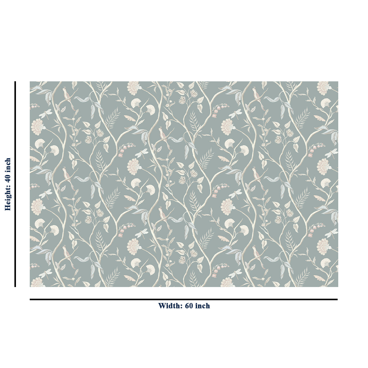 The Quiet Canopy | Botanical Trailing Vine Peel & Stick Half Wallpaper