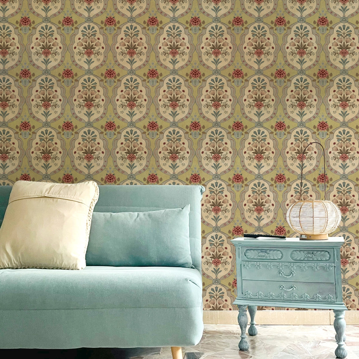 Regalia | Mughal Vintage Floral Pattern Wallpaper