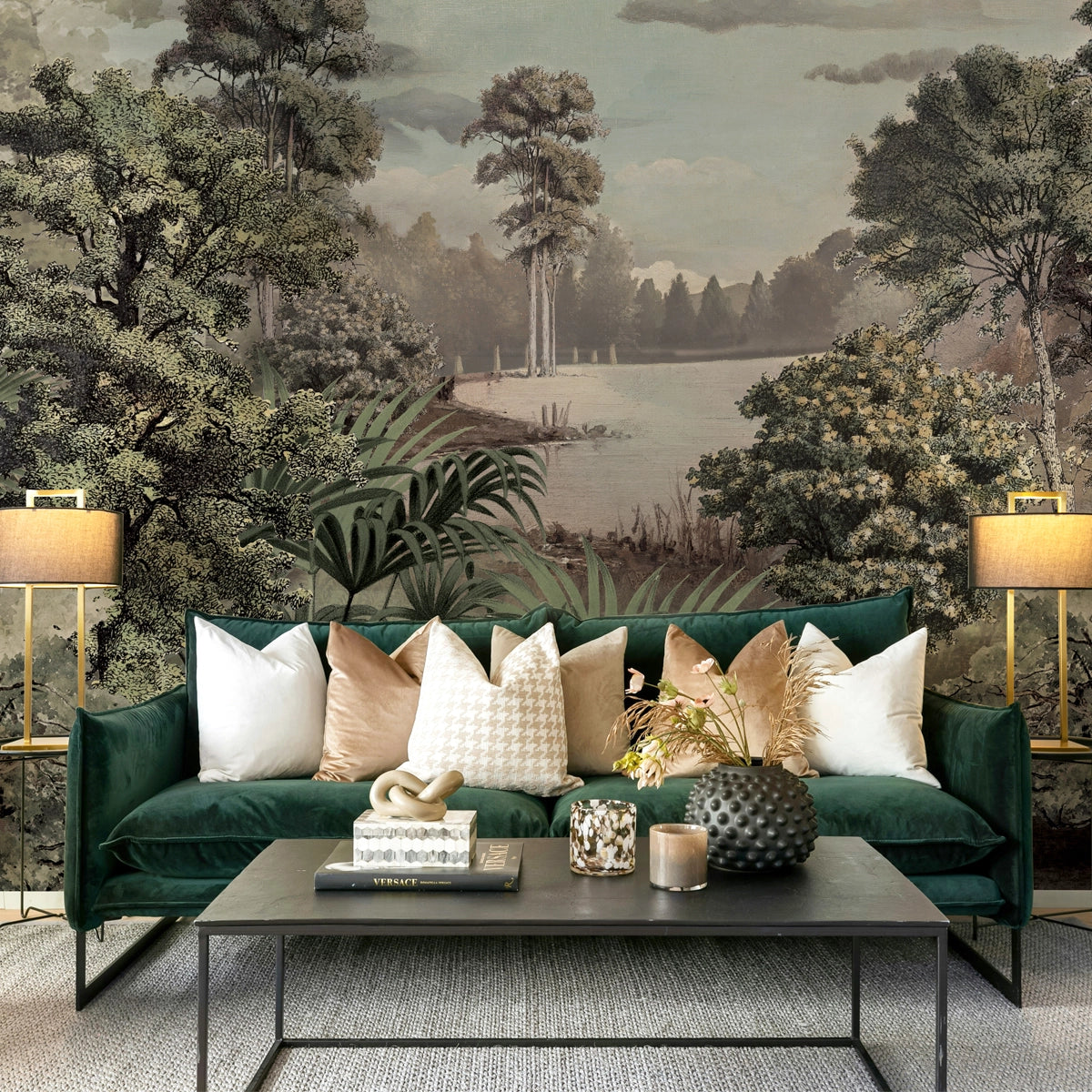 Riverside | Tropical Forest Landscape Wall Mural