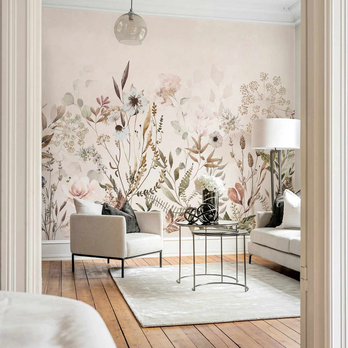 Summer Harvest | Watercolour Botanical Wildflower Wall Mural