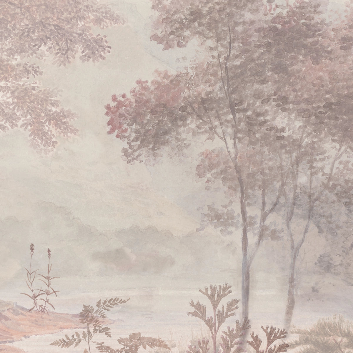 Tuscan Haze | Romantic Panoramic Landscape Wall Mural