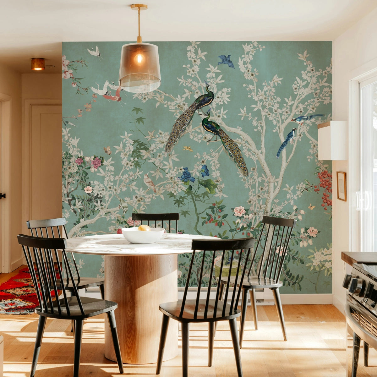 Arboretum | Exotic Chinoiserie Peacock Wall Mural