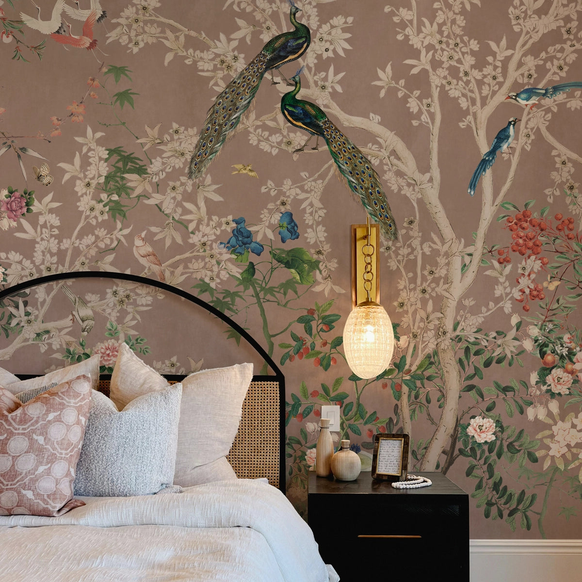 Arboretum | Exotic Chinoiserie Peacock Wall Mural