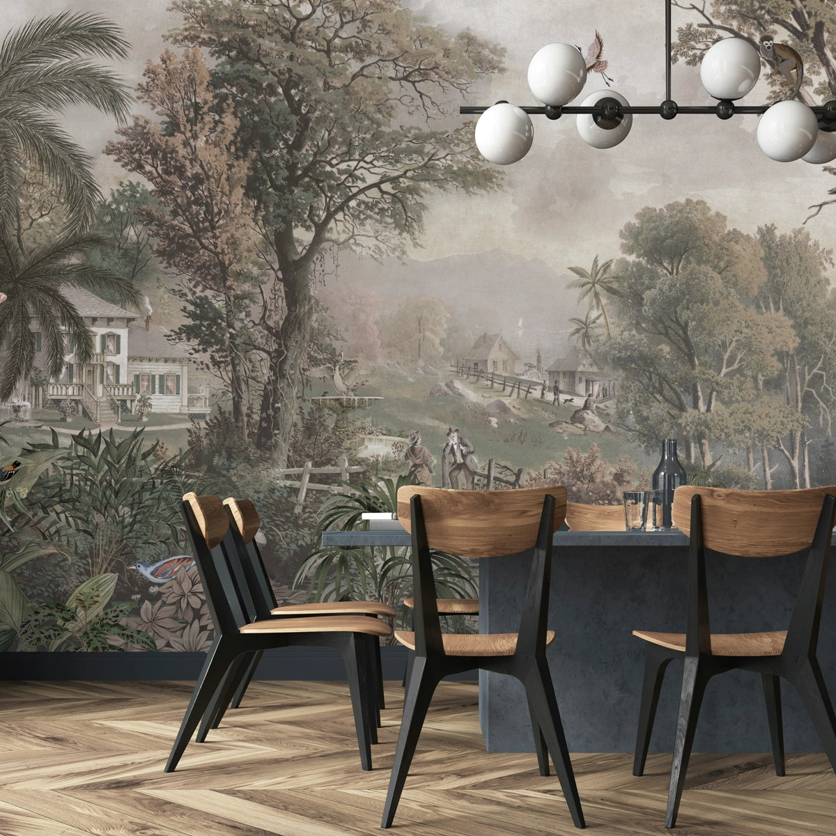 Brushwood | Vintage Scenic Landscape Wall Mural