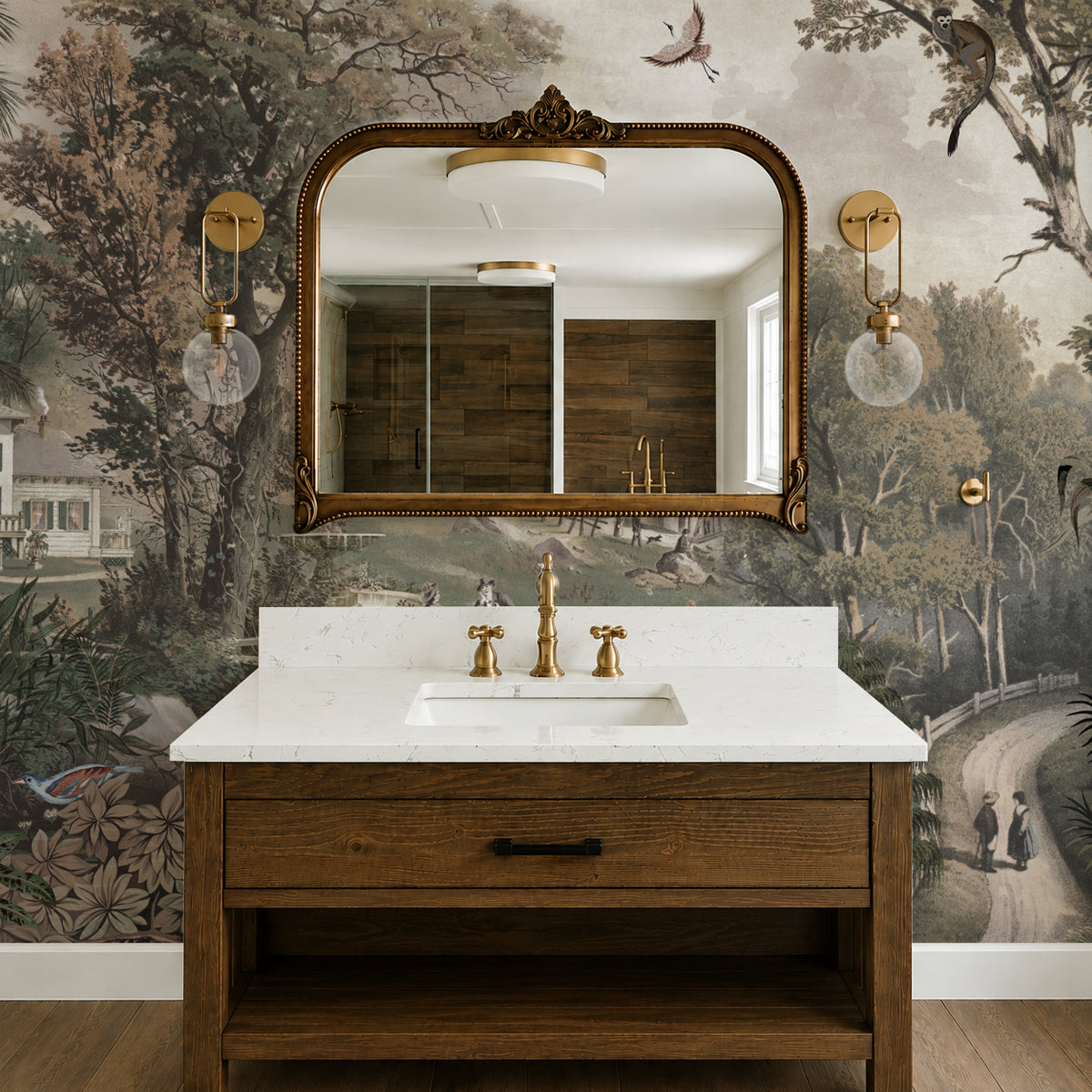 Brushwood | Vintage Scenic Landscape Wall Mural