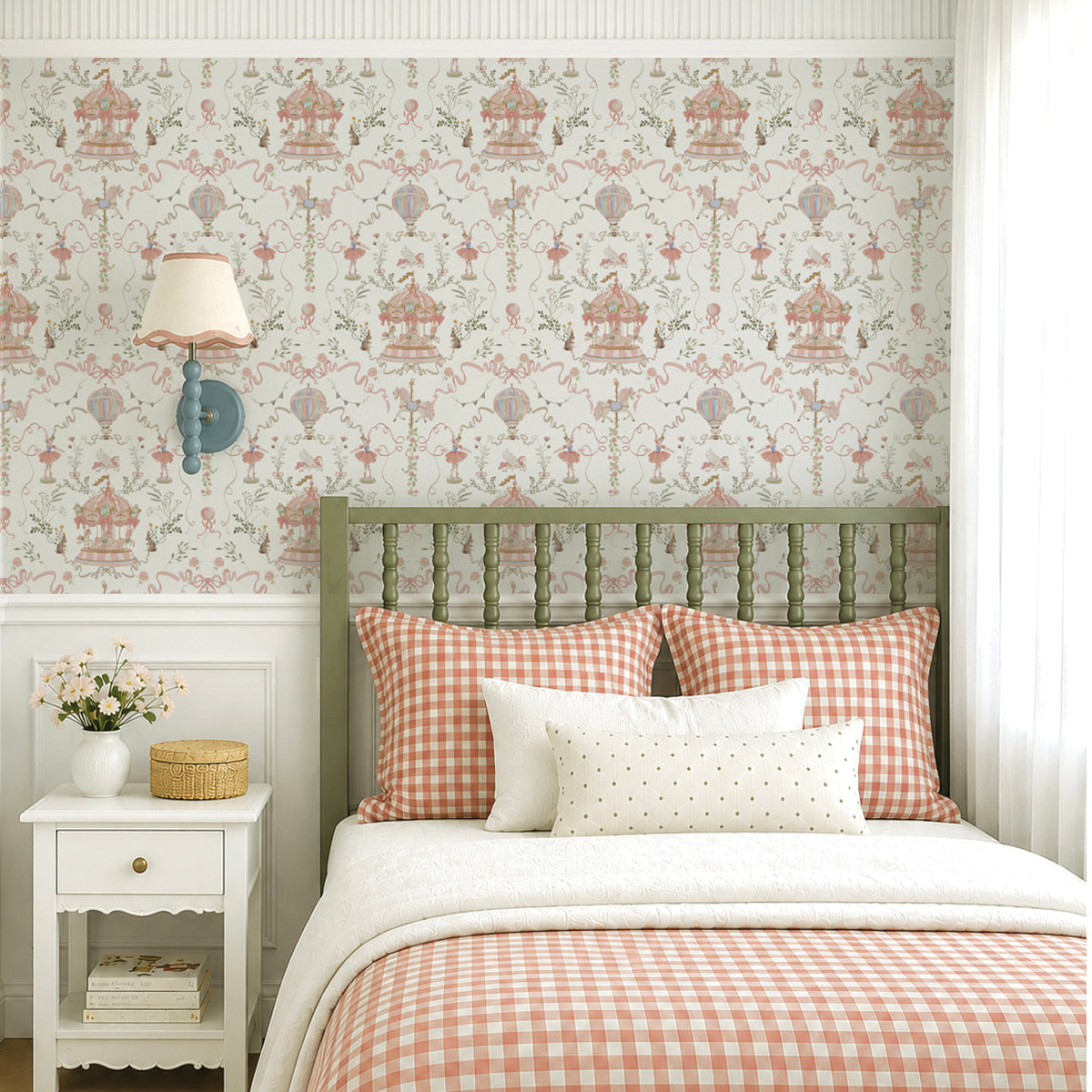 Carousel Dreams | Whimsical Girls' Bedroom Wallpaper