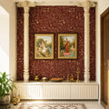 Crimson Meadow | Dark Floral Botanical Wallpaper