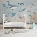 Deep Blue Dream | Underwater Ocean Kids Mural Wallpaper