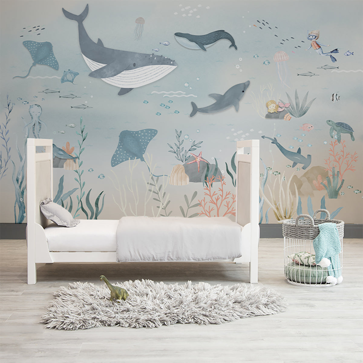 Deep Blue Dream | Underwater Ocean Kids Mural Wallpaper