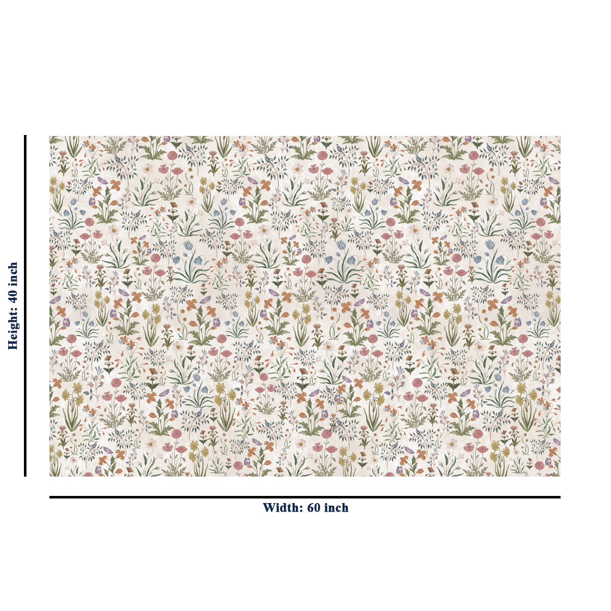 Floraison | Wildflower Meadow Peel & Stick Half Wallpaper