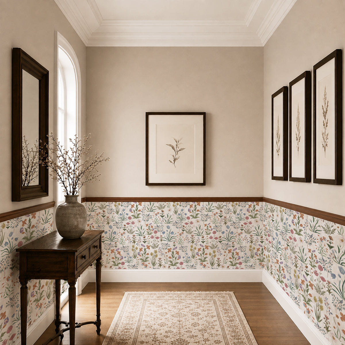 Floraison | Wildflower Meadow Peel & Stick Half Wallpaper