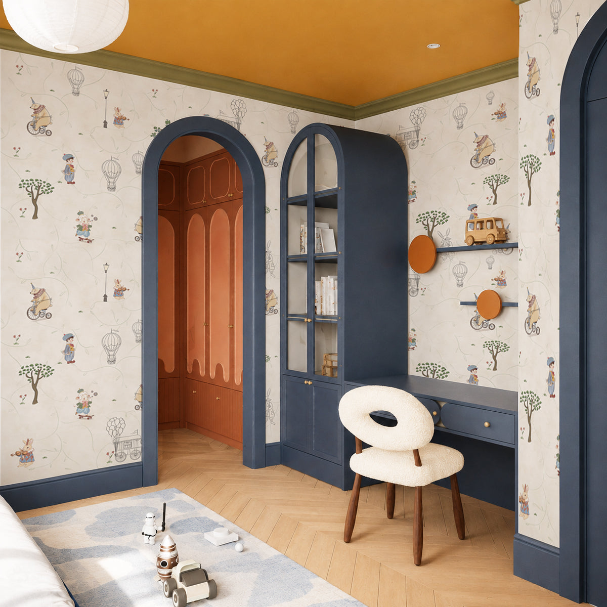 The Grand Parade | Vintage Circus Children's Wallpaper