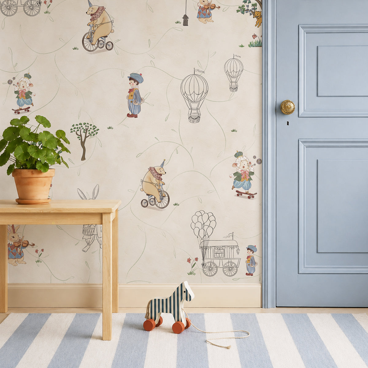 The Grand Parade | Vintage Circus Children's Wallpaper