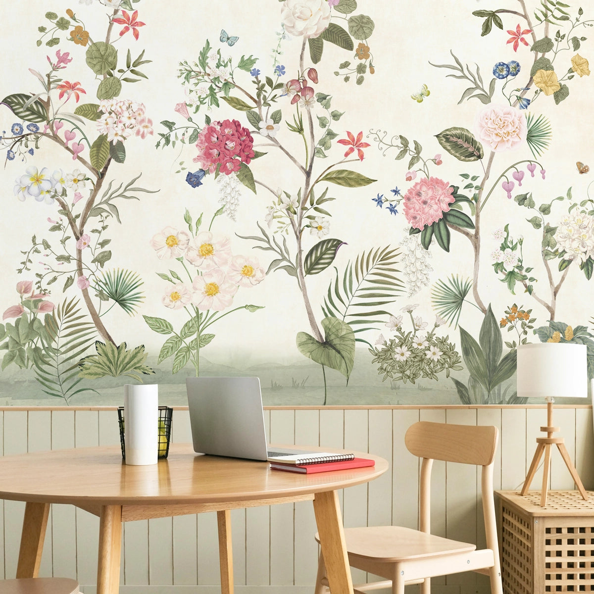 Garden Serenade | Chinoiserie Floral Botanical Wall Mural