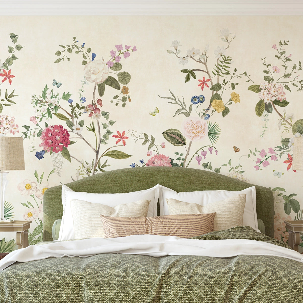 Garden Serenade | Chinoiserie Floral Botanical Wall Mural