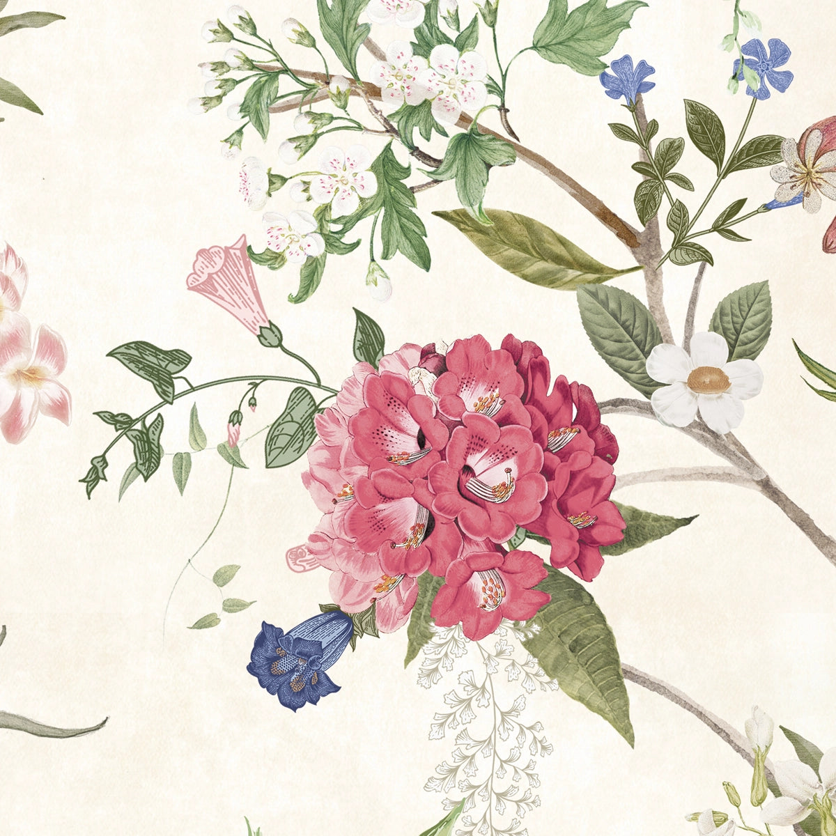 Garden Serenade | Chinoiserie Floral Botanical Wall Mural