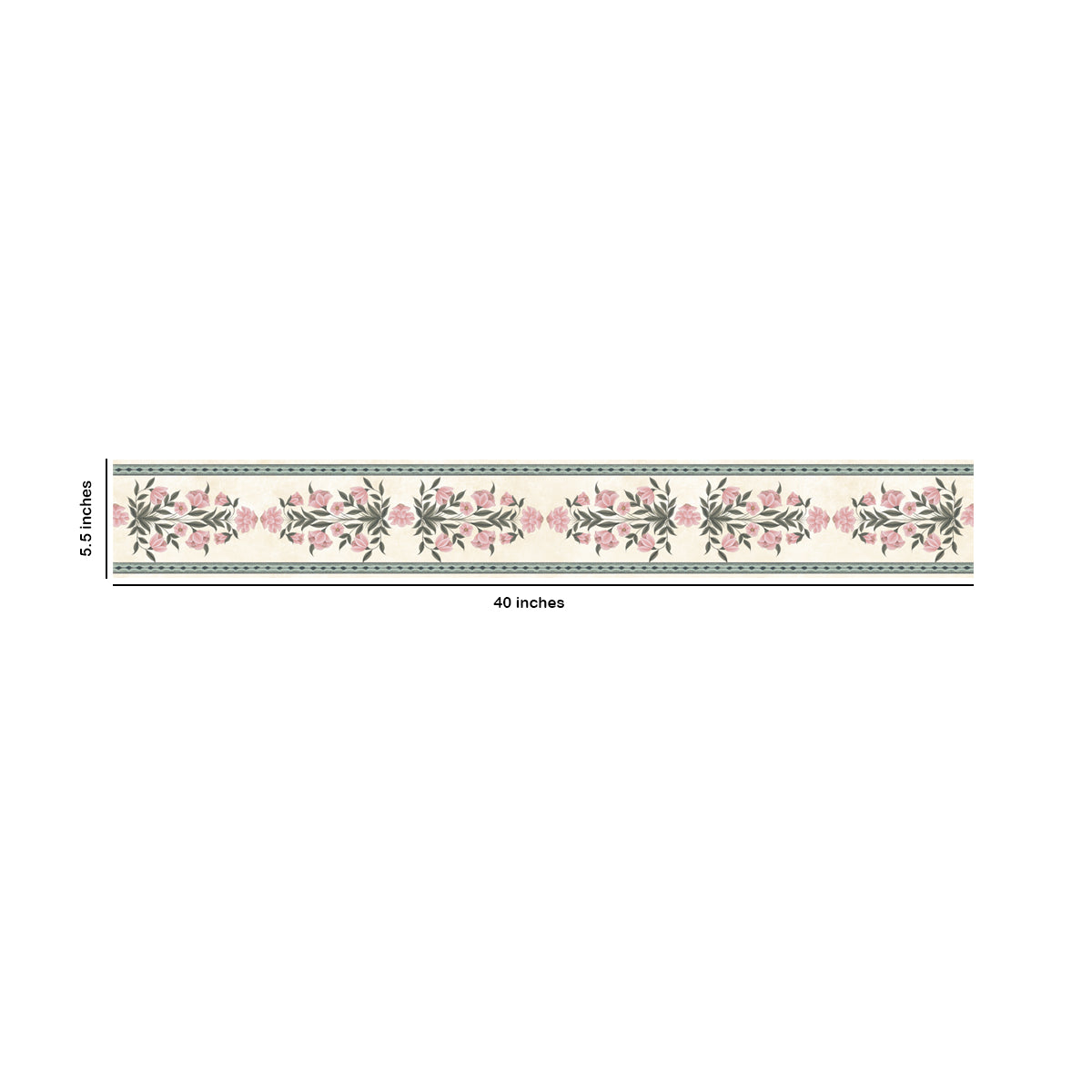 Garden Pillar | Floral Vine Self-Adhesive Border