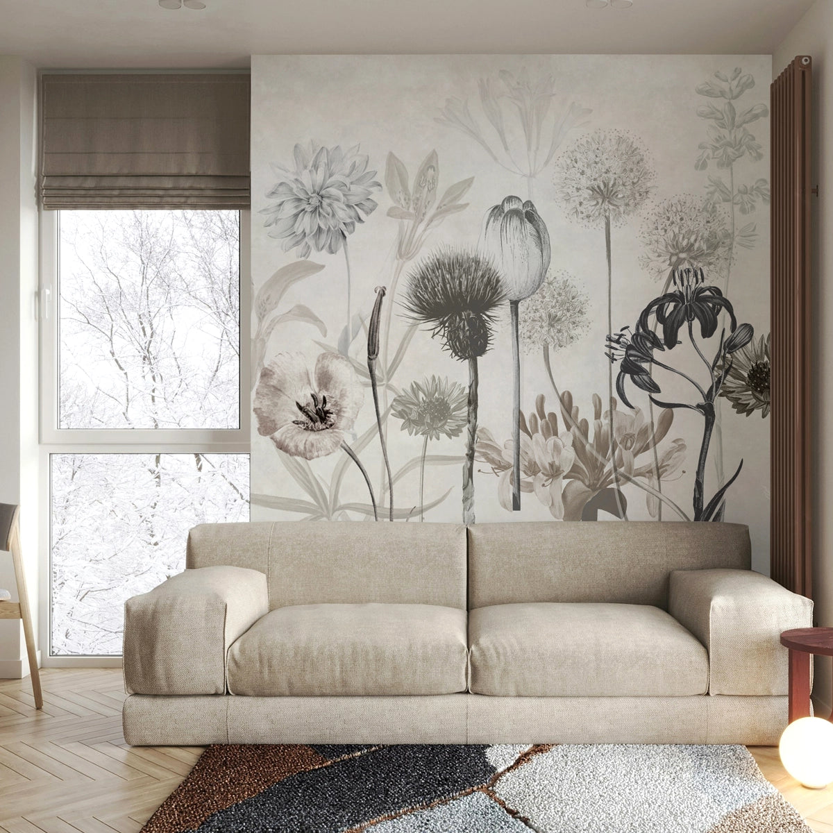 Herbarium | Bold Botanical Sketch Wall Mural