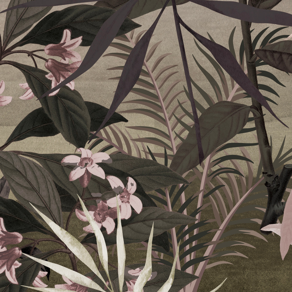 Jungle Reverie | Panoramic Tropical Forest Wall Mural