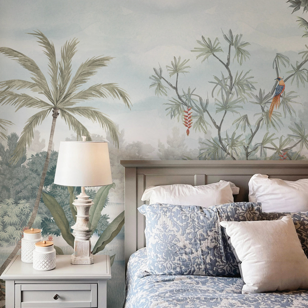 Lagoon Garden | Tropical Jungle Landscape Wall Mural
