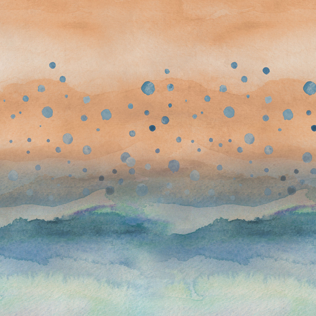 Misty Horizon | Abstract Ombre Watercolour Wall Mural
