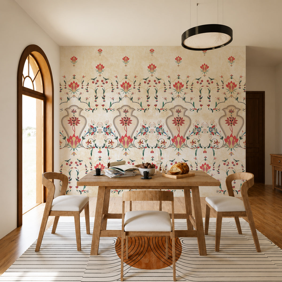 Parchin Kari | Traditional Mughal Floral Wall Mural