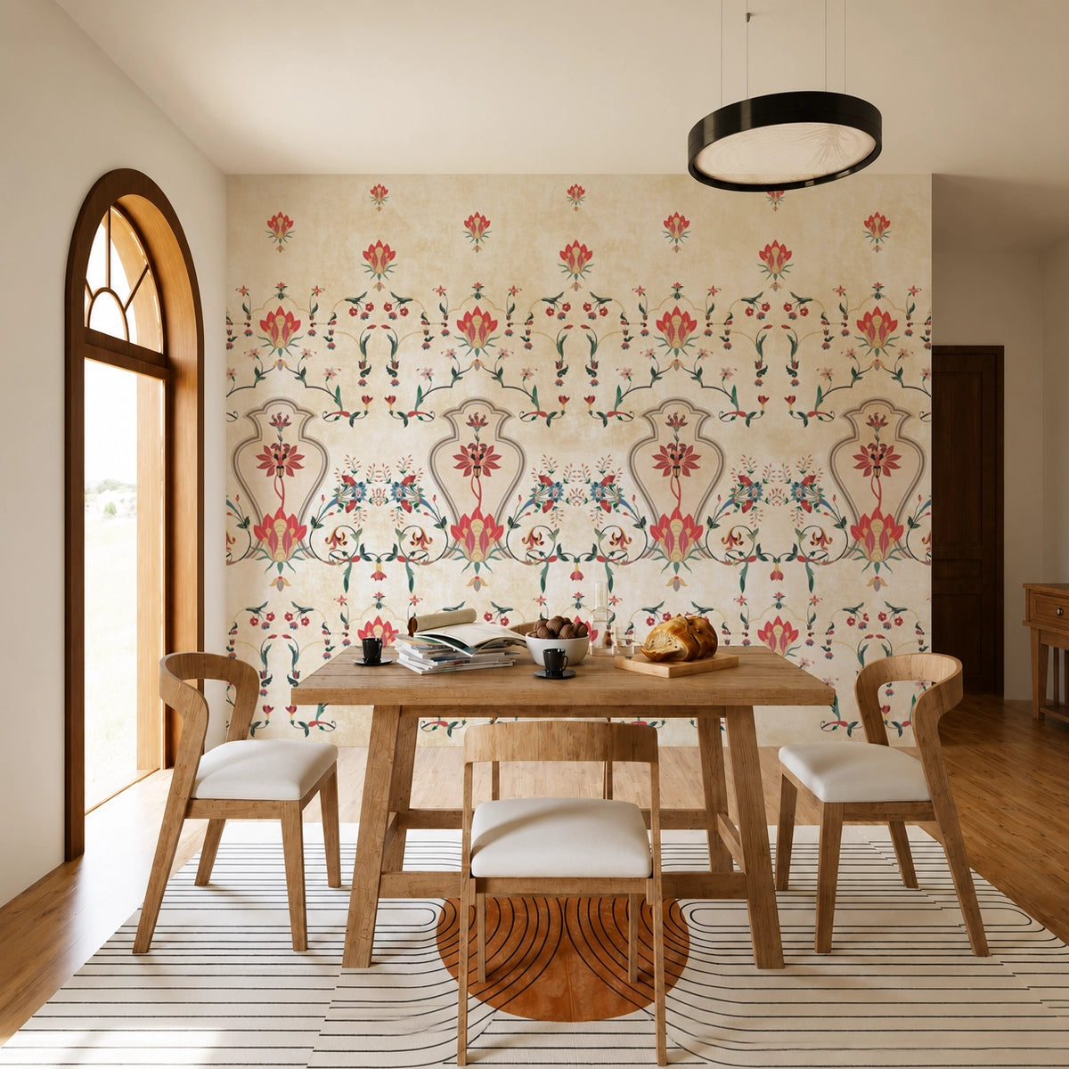 Parchin Kari | Traditional Mughal Floral Wall Mural