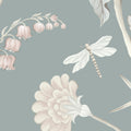 The Quiet Canopy | Botanical Trailing Vine Blue Floral Wallpaper