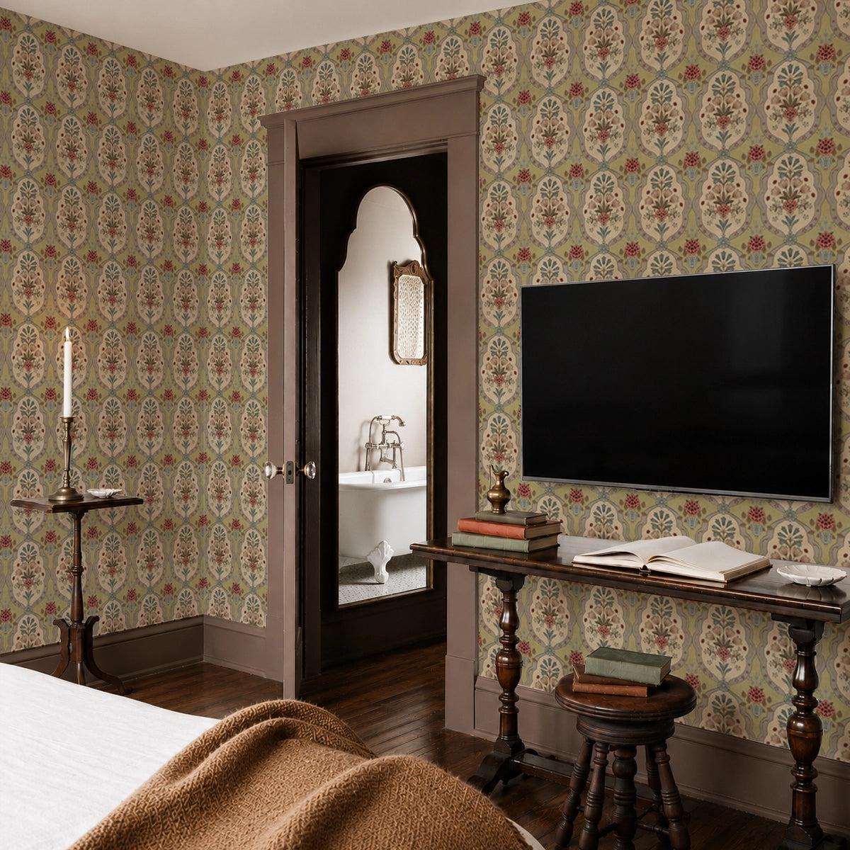 Regalia | Mughal Vintage Floral Pattern Wallpaper