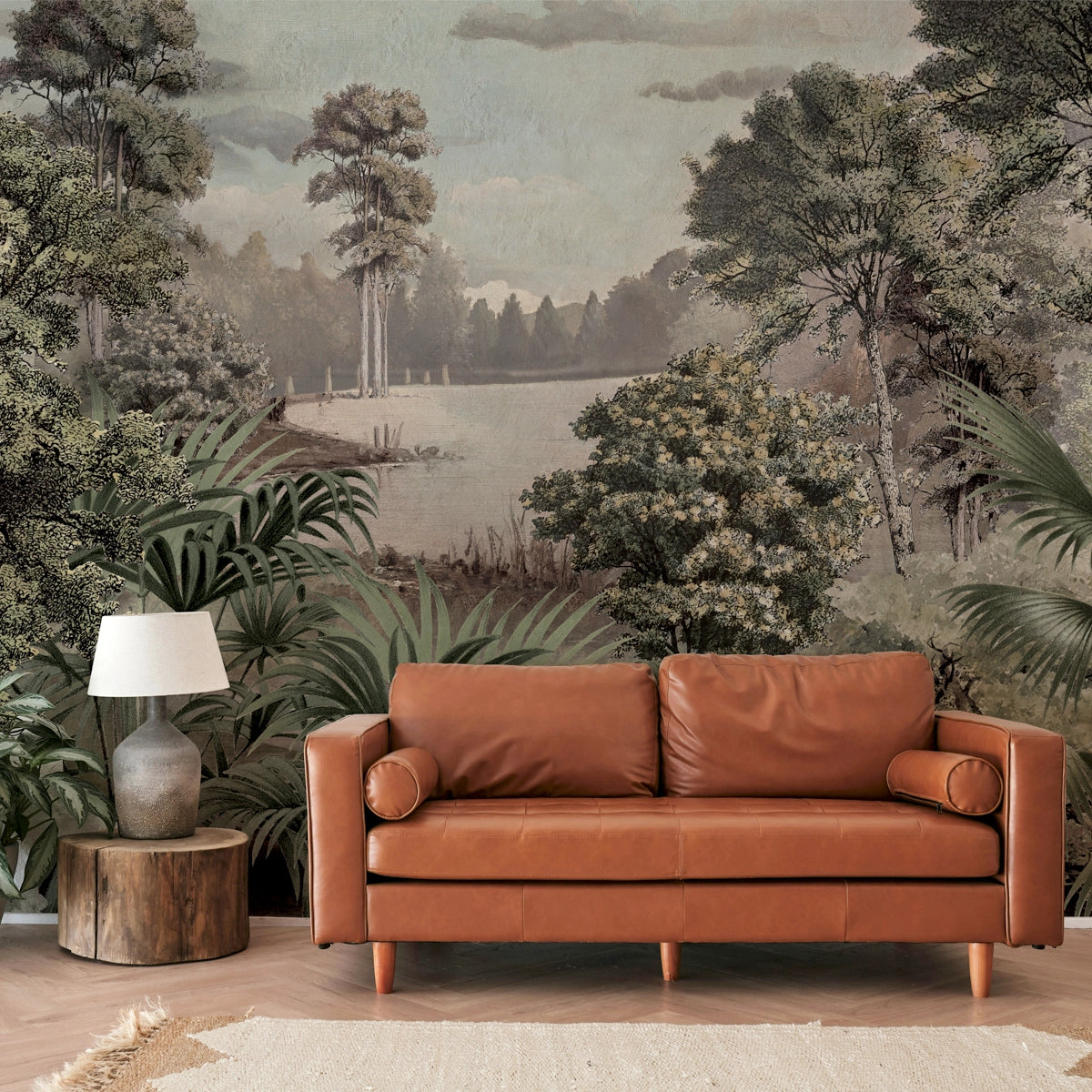 Riverside | Tropical Forest Landscape Wall Mural