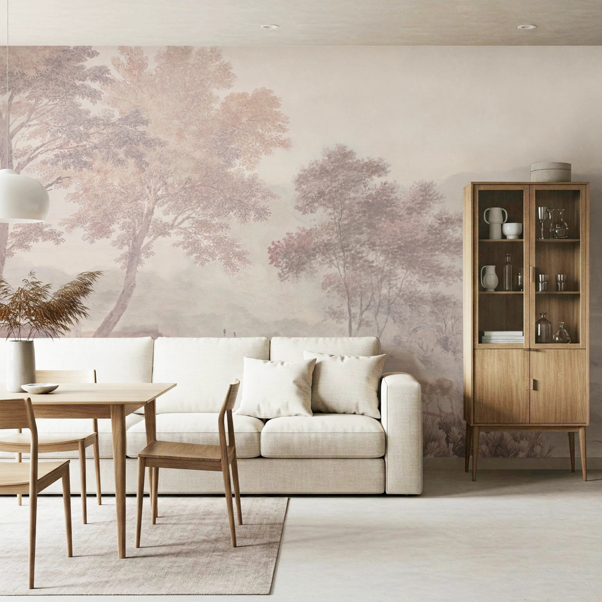 Tuscan Haze | Romantic Panoramic Landscape Wall Mural