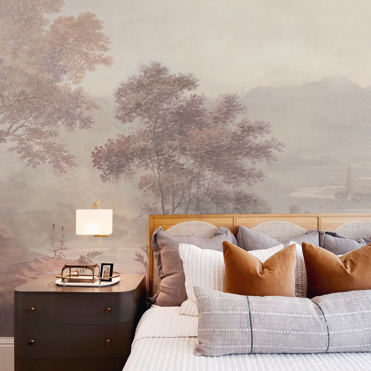 Tuscan Haze | Romantic Panoramic Landscape Wall Mural