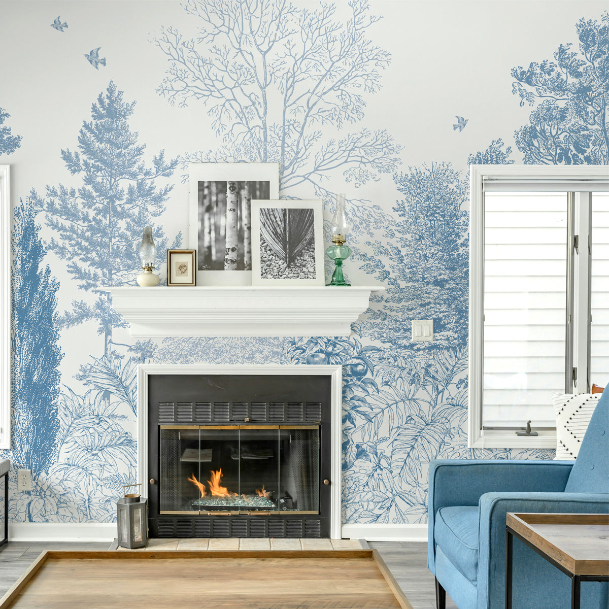 Timberland | Monochrome Forest Botanical Wall Mural