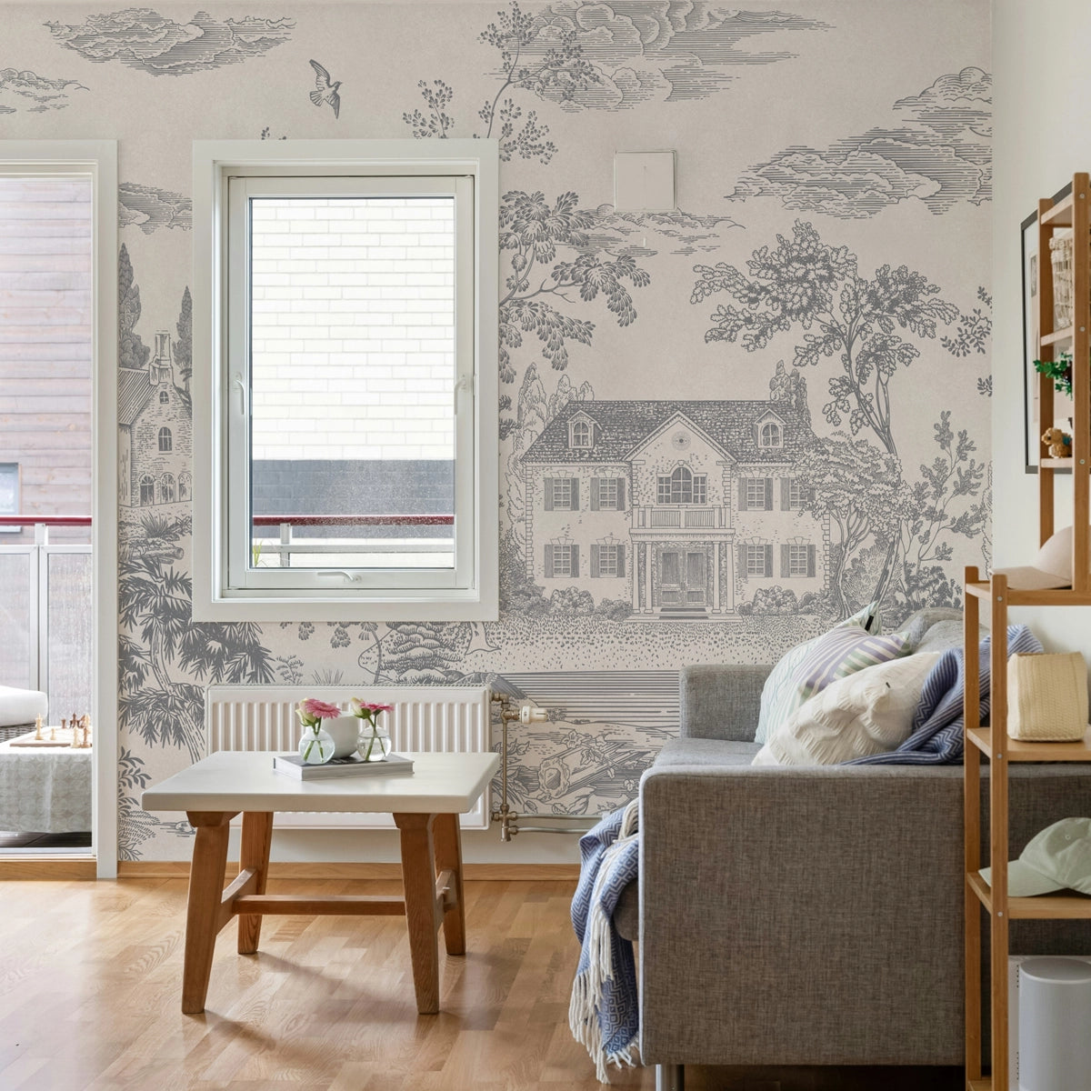 Toile Tales | Classic Country House Toile Wallpaper