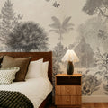 Vintage Garden | Monochrome Beige Botanical Landscape Wall Mural